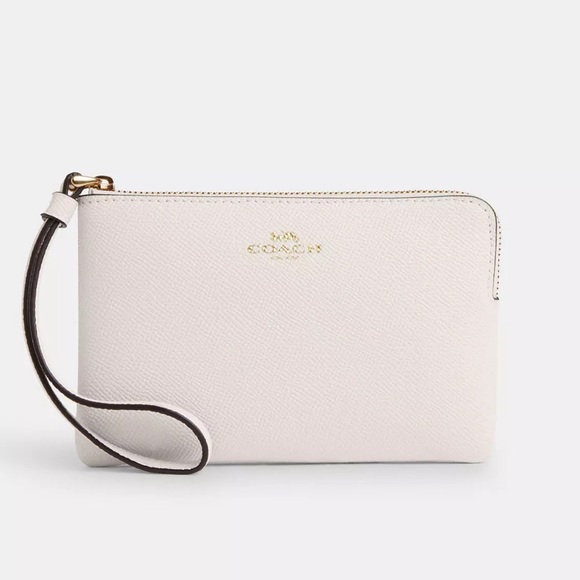 Coach Cream Corner Zipper Wristlet - Picture 3 of 4